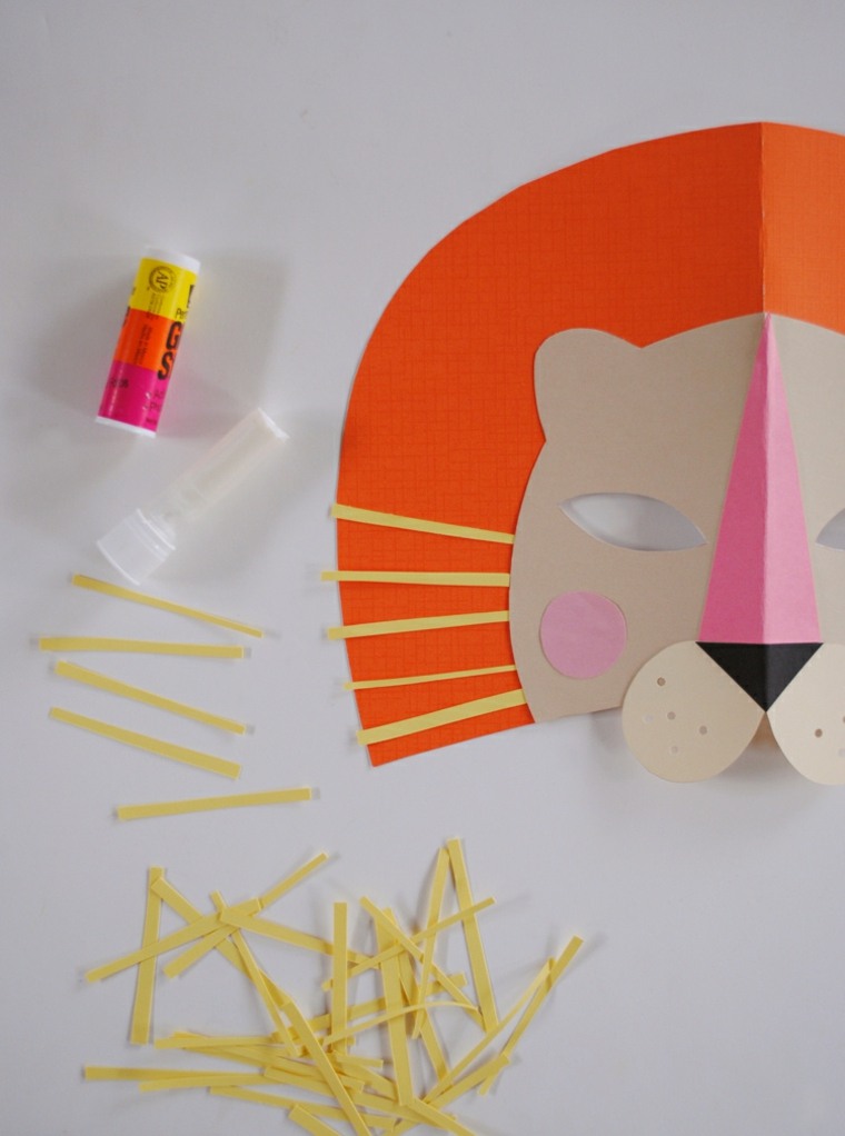 masque tigre idée original papier bricolage facile enfant 