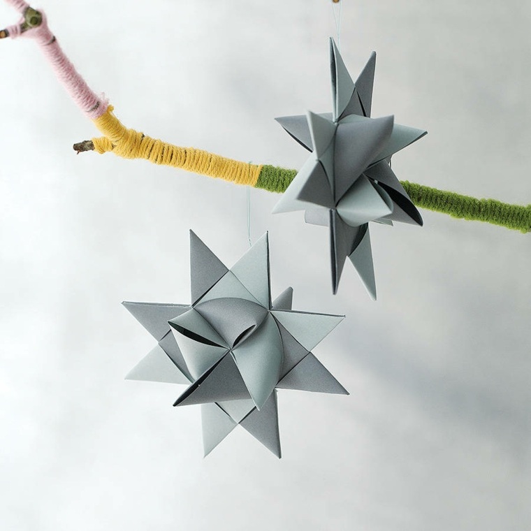 origami noël idée facile à fabriquer suspension