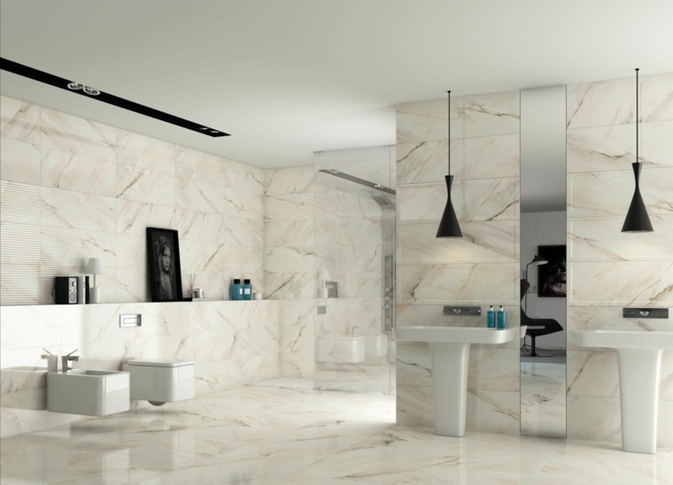carrelage marbre salle de bain design moderne
