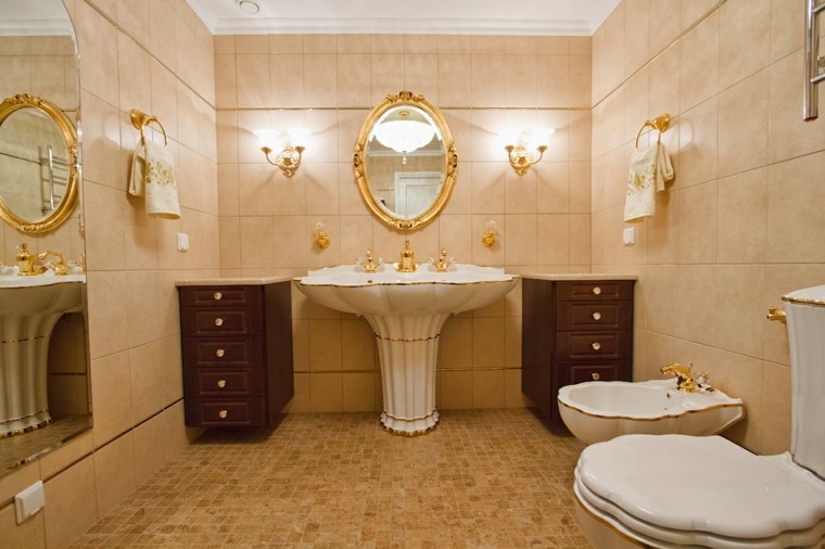 miroir de luxe salle de bain baroque