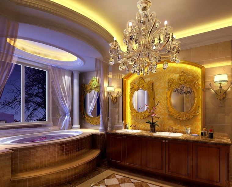 style baroque salle de bain de luxe 