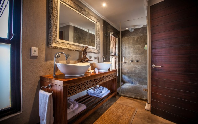 salle de bain design contemporain rustique