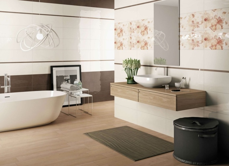 salle de bain marron palette couleur moderne 
