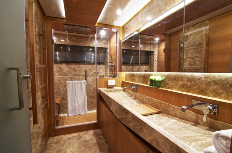 salle de bain rustique elegante