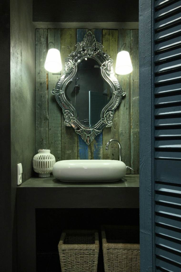 salle de bain rustique idee design