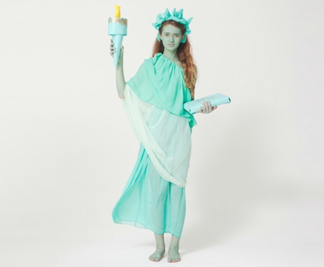 halloween déguisement femme statue de la liberté idée originale 