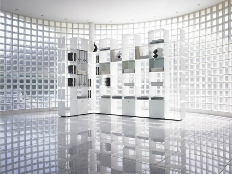 bibliotheque design aluminium design d'intérieur moderne étagères cwave-dieffebi