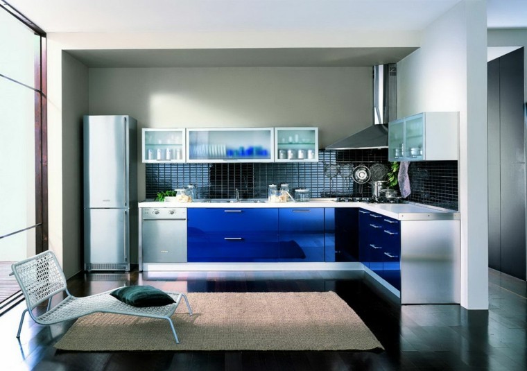idee couleur bleu cuisine style moderne