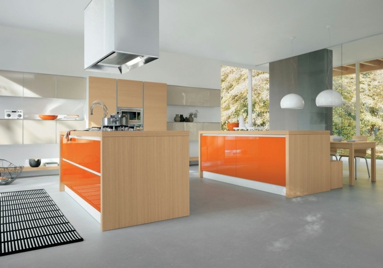 modeles de cuisine orange