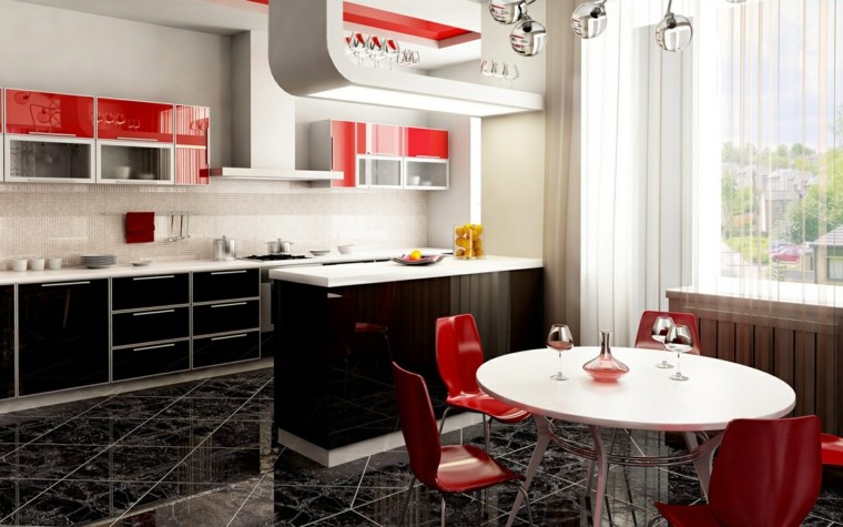 Ikea cuisine plan travail pas cher cuisine noire rouge design carrelage
