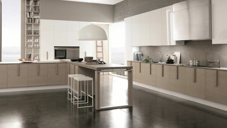 design style moderne cuisines taupe