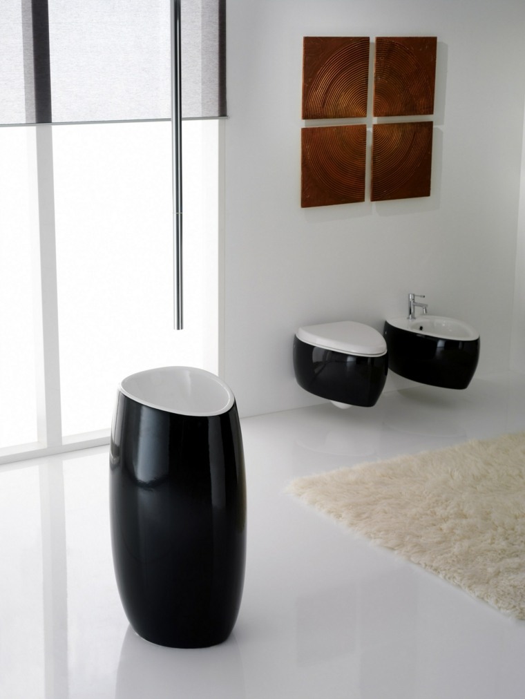 deco toilettes design noir blanc 