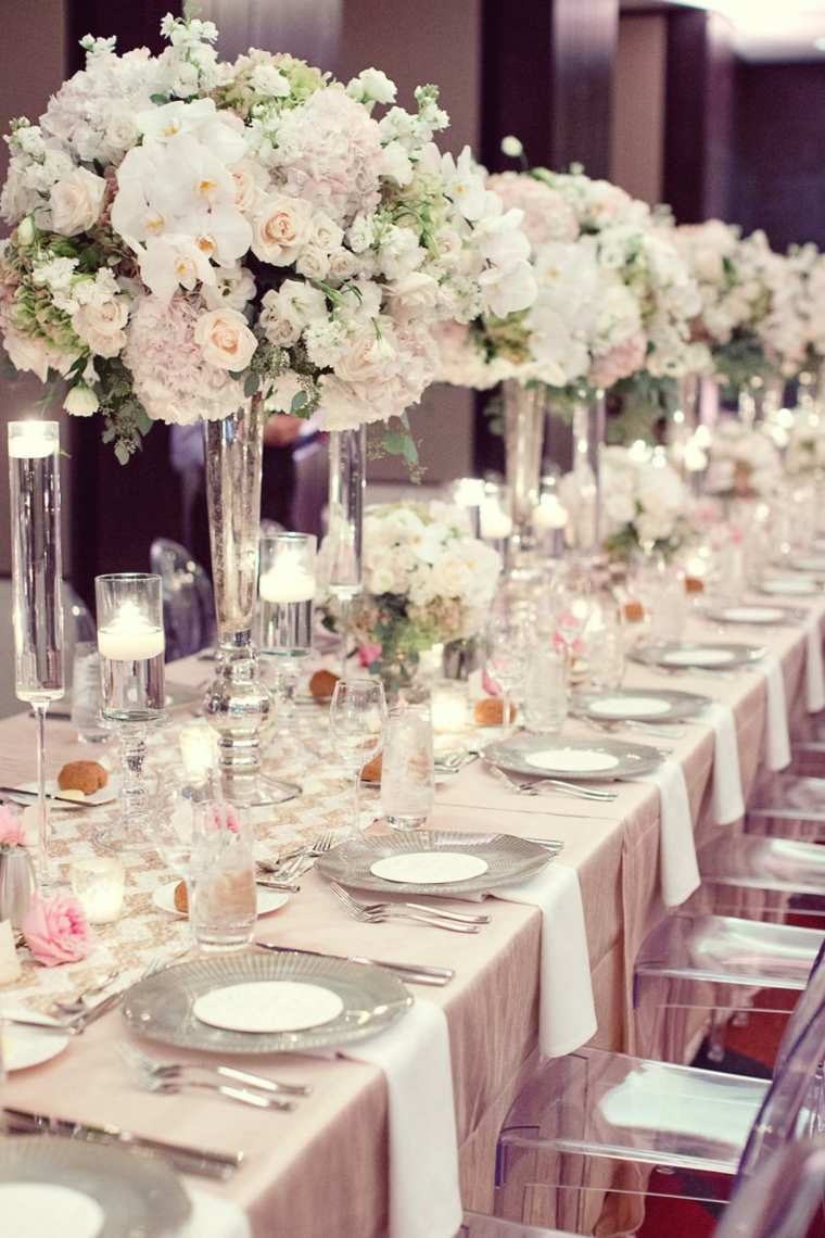 deco table mariage rose