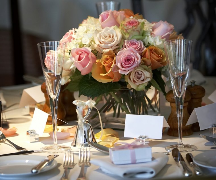 décoration de table pour mariage florale