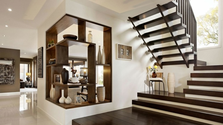 escalier bois interieur moderne