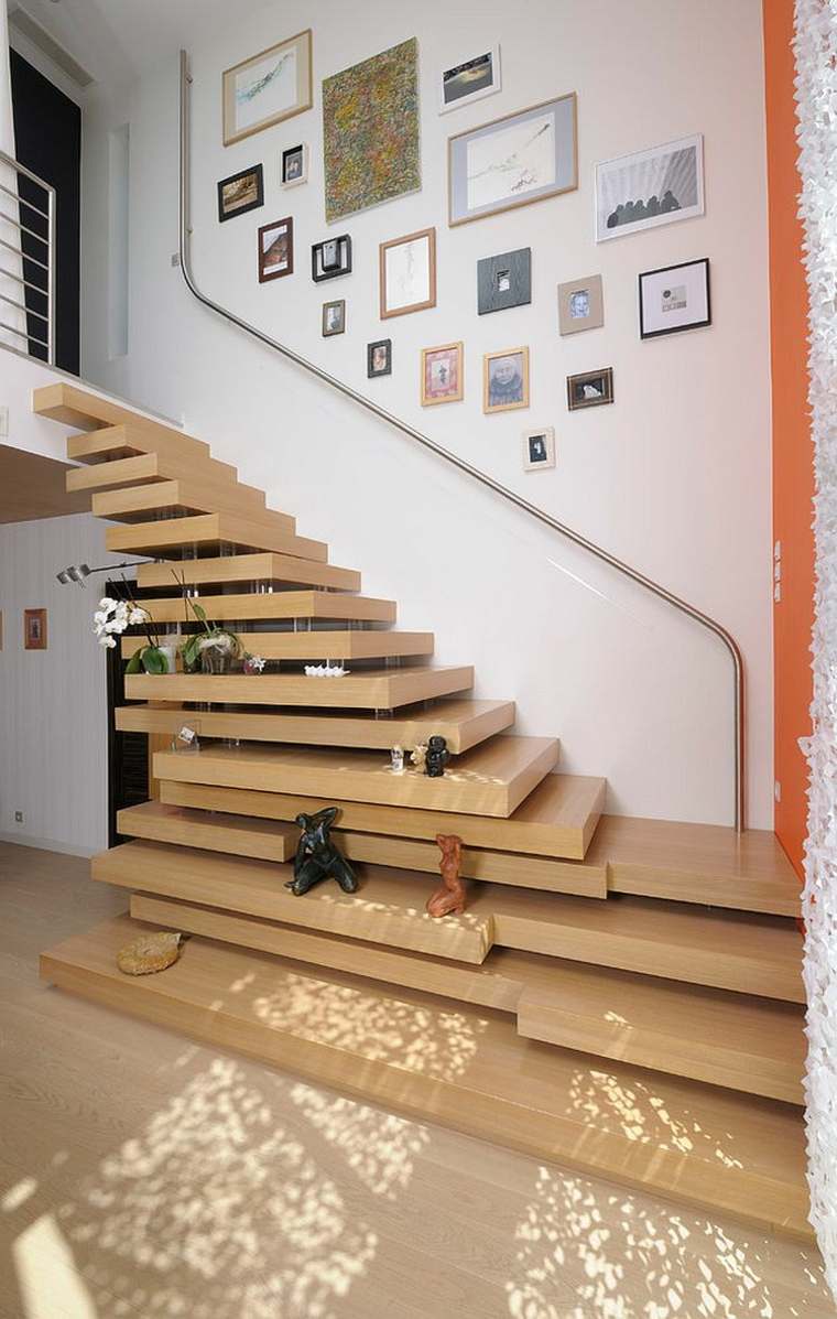 escalier design interessant bois