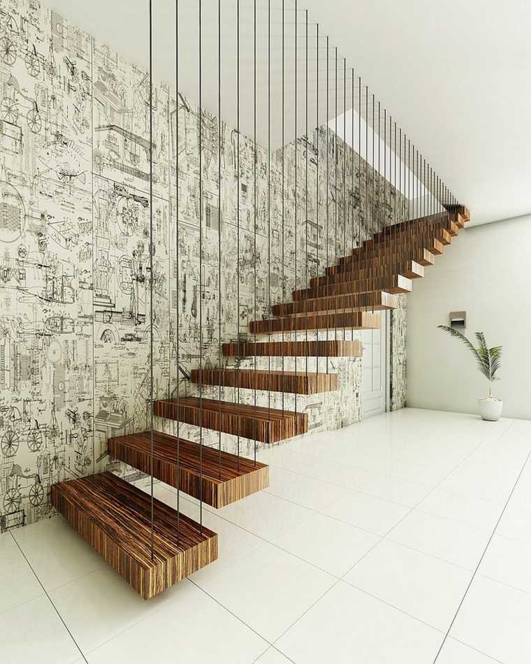escalier intérieur moderne bois