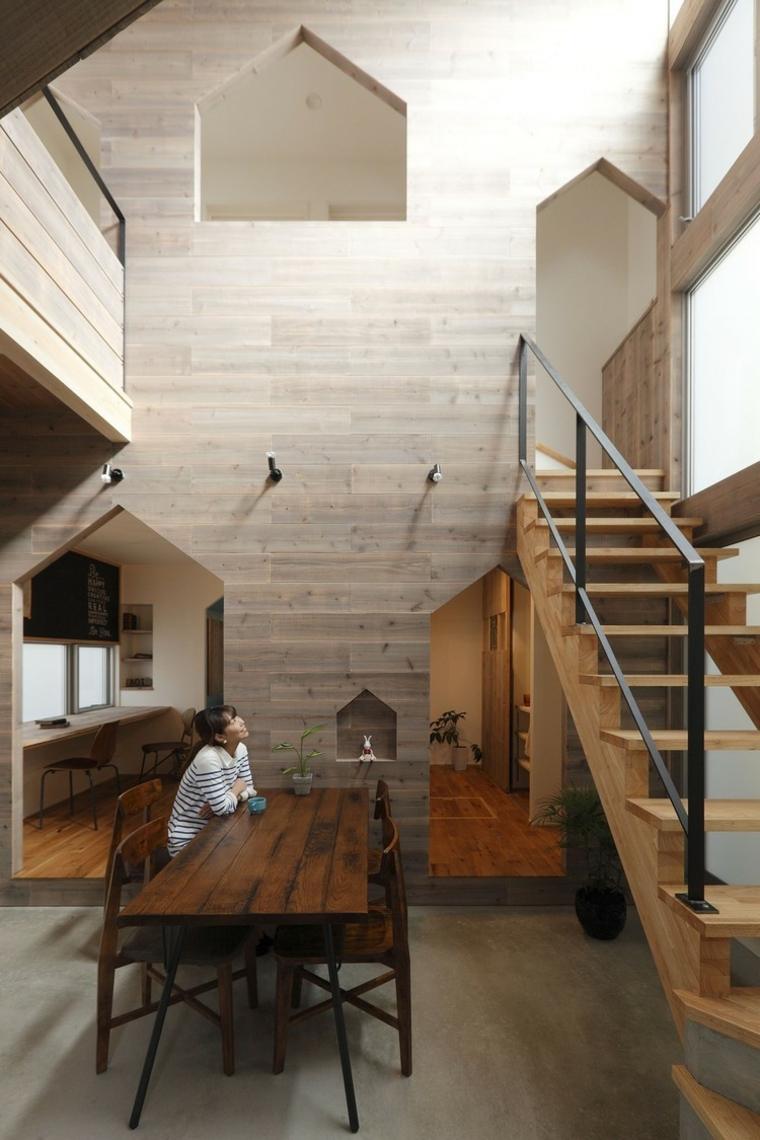 escalier interieur moderne design bois