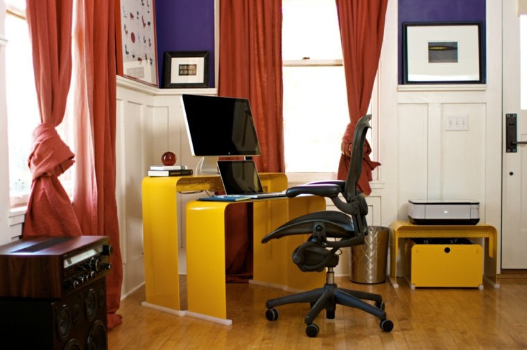 decorations meubles bureaux imprimante jaune