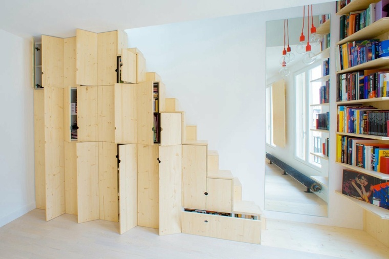 mobilier de rangement escalier