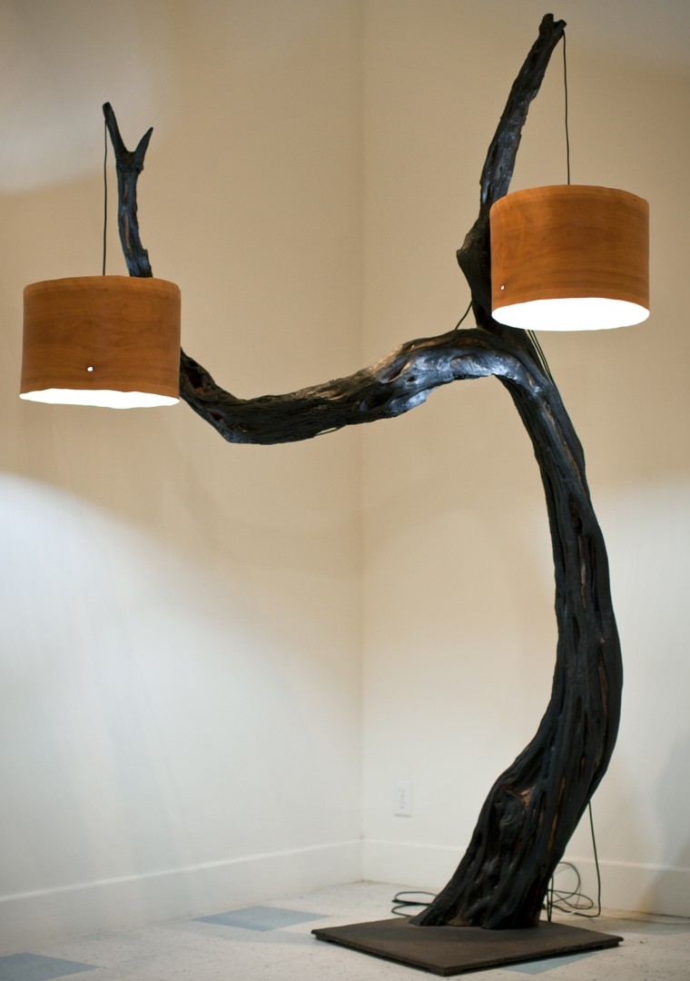 bricolage bois original luminaire suspension idée design moderne 