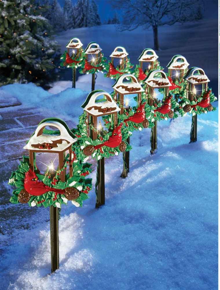 lanterne décoration Noël extérieur lumineuse