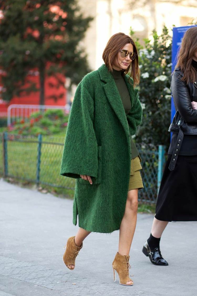 mode automne hiver 2015 femme manteau vert