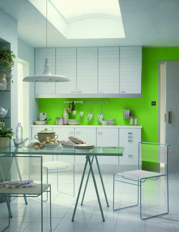 palette mur couleur cuisines vertes
