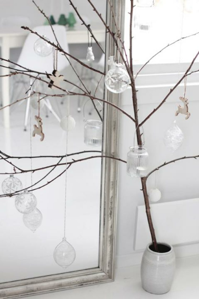 sapin design minimaliste branche arbre idée déco noël 