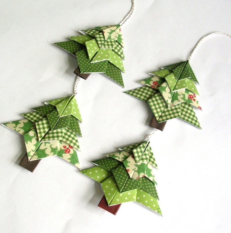 Origami déco Noël sapin