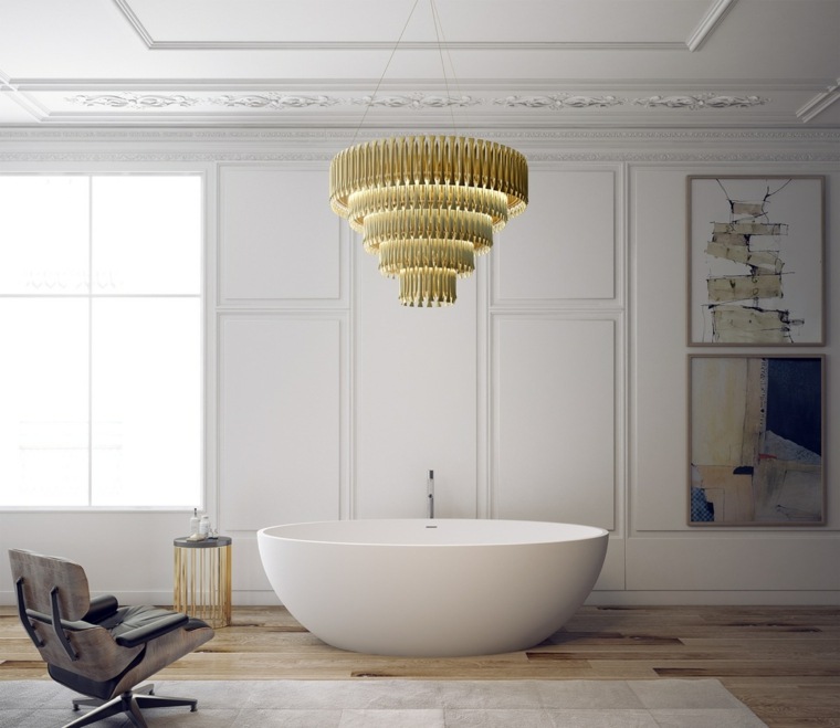 baignoire style moderne salle bains luxe