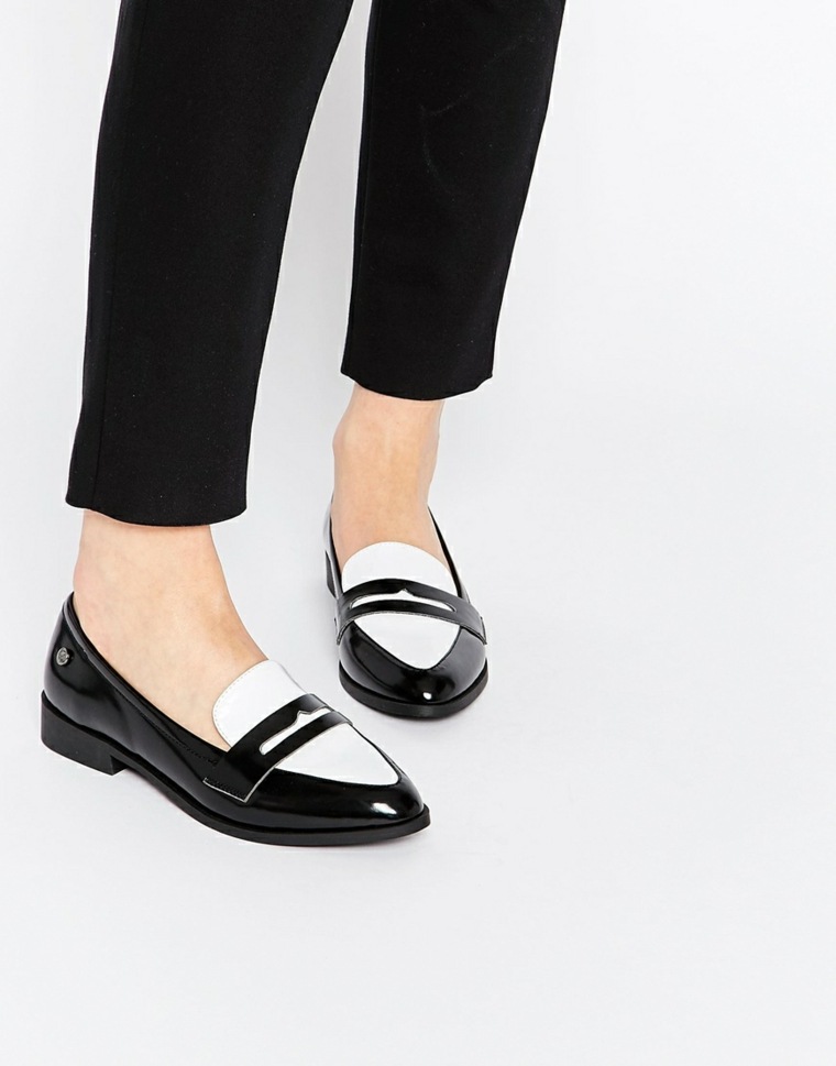 tendances chaussures 2016 mocassins noir blanc moderne marque trendy blink chaussures