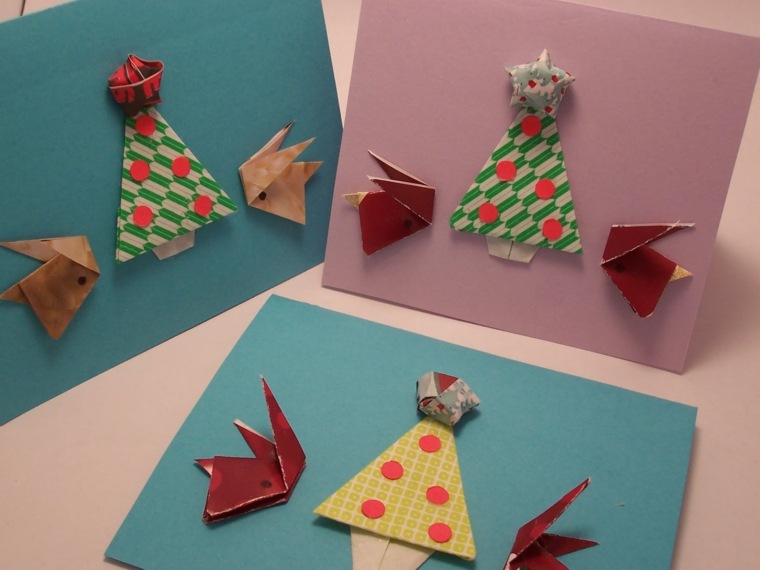 cartes de Noel origami