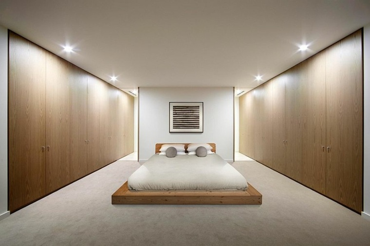 chambre asiatique style zen japonais déco mur idée meuble bois lit coussin design