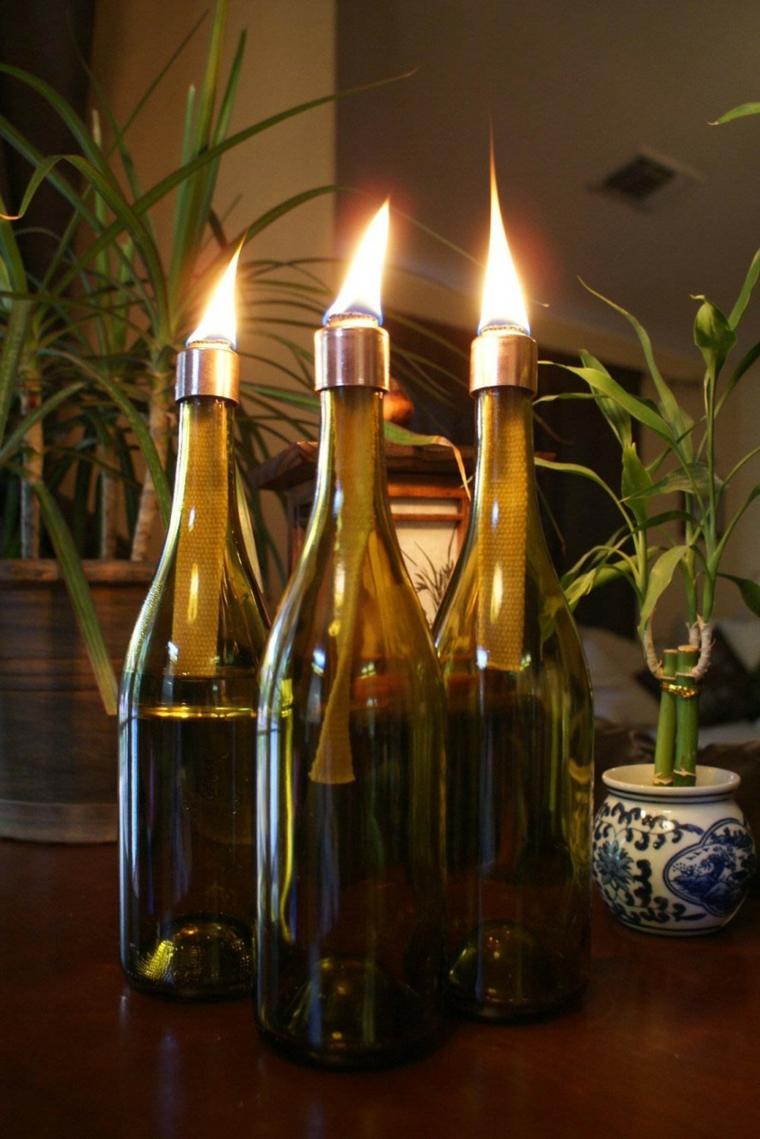 bougies déco idée bouteilles plante déco noël décoration originale lumineuse 