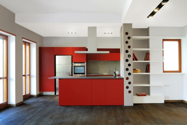 deco cuisine rouge design elegant