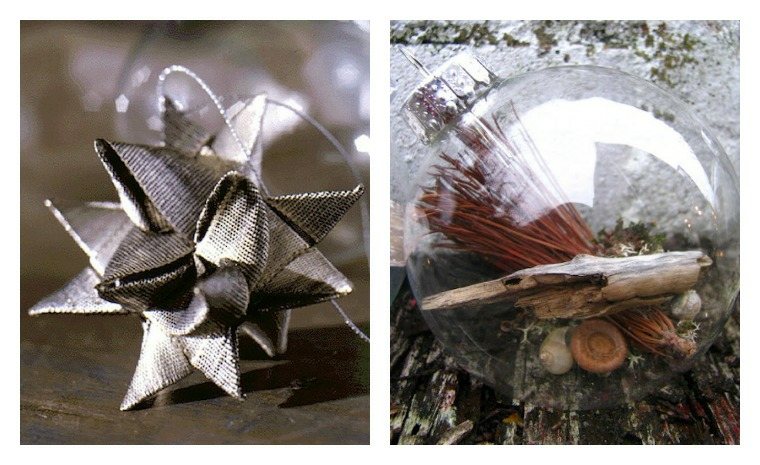 déco noël étoile origami boule verre design idée 