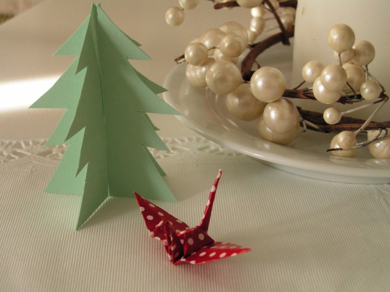 deco table Noël origami