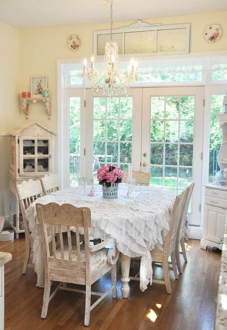 decoration salle a manger shabby chic