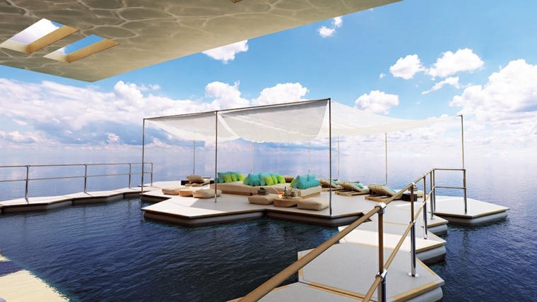 terrasse yacht de luxe