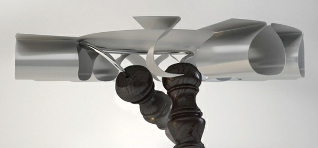 table design basse salon aluminium acier designer russe meuble design contemporain