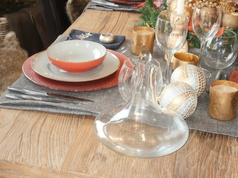 décoration table Noël style rustique