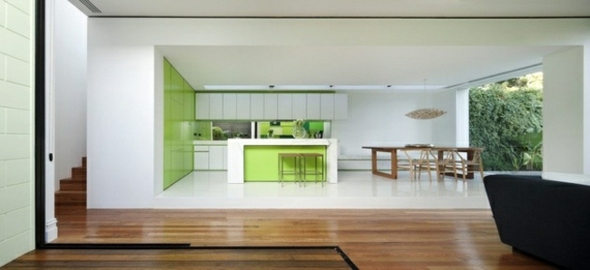 décoration vert cuisine blanc