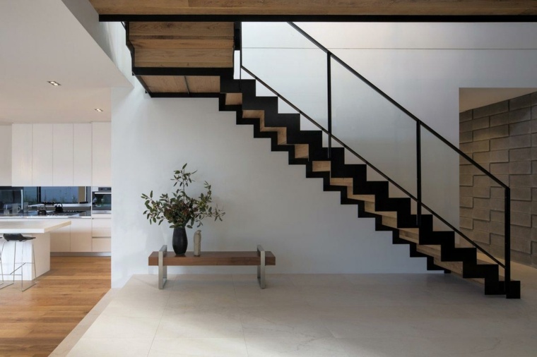 escalier design bois metal
