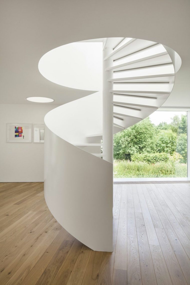 escalier design minimaliste spirale