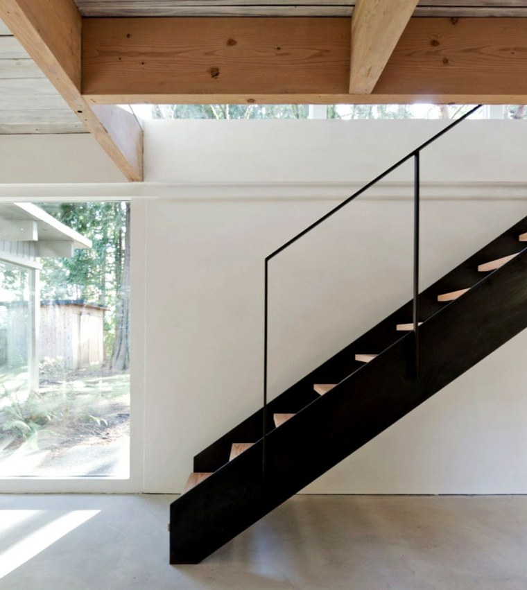 intérieur maison design canada moderne escalier acier bois design maison idée scott and scott architects