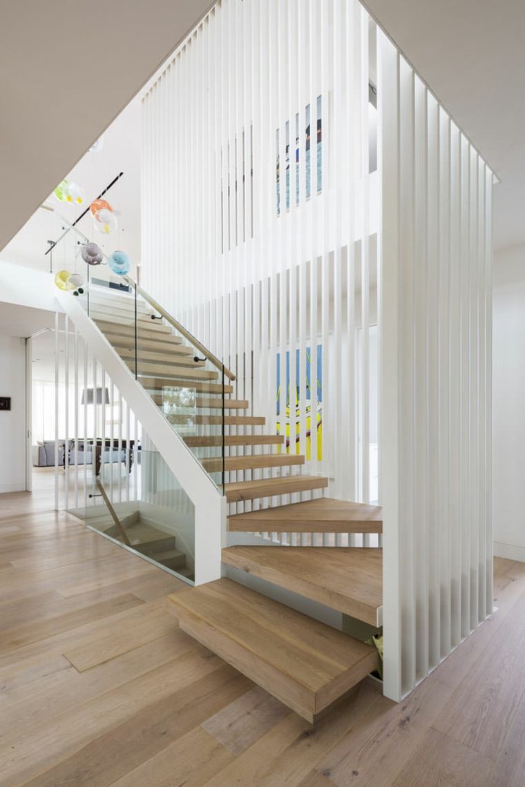 escaliers moderne bois idee