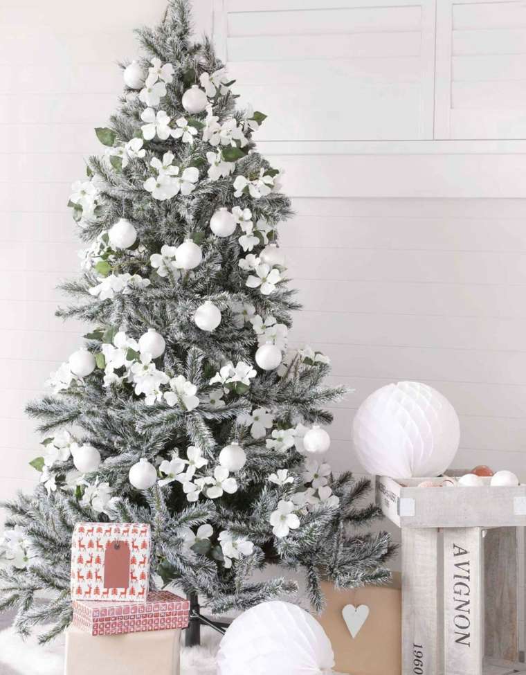 decorations et jouets arbre de noel blanc