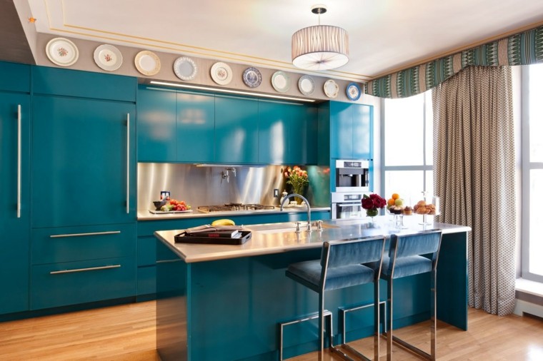 idee decoration cuisine bleue