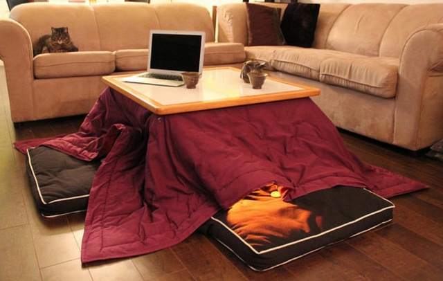 table japonaise kotatsu idée intérieur gain de place invention japonaise 